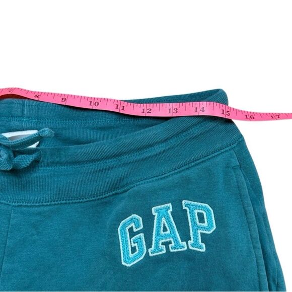 GAP logo Fleece Jogger Sweatpants Teal Medium - Picture 4 of 9